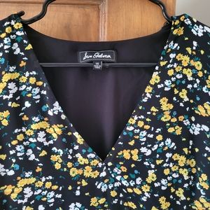 Sam Edelman long sleeve floral print asymmetrical dress size 10